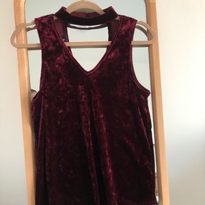 Velvet Choker Tank